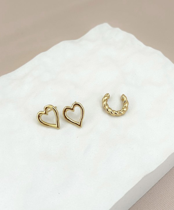 Aretes y earcuff palpito