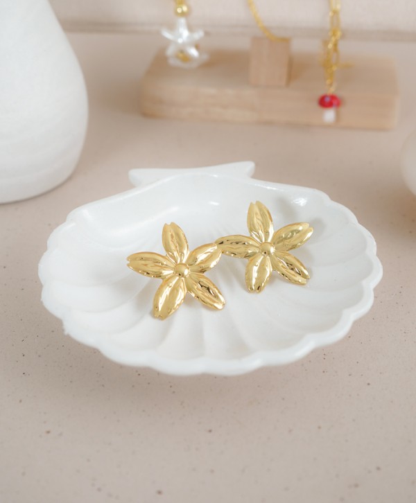 Aretes flora gold