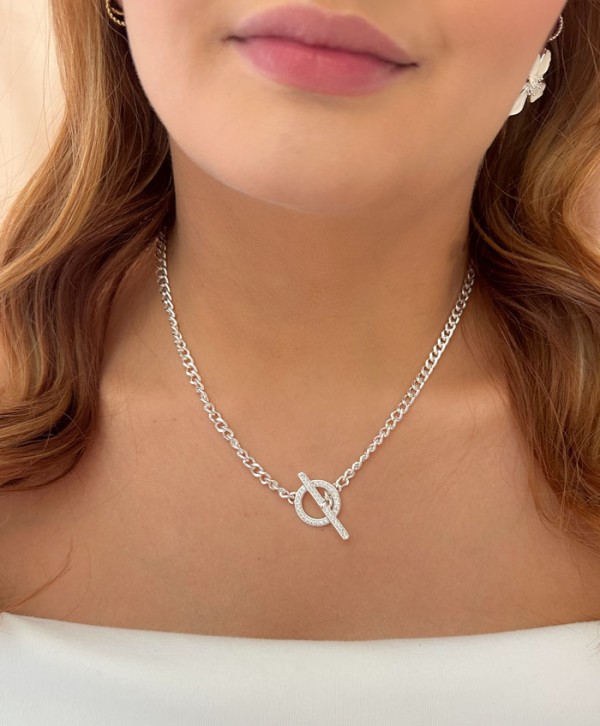 Cadena broche diamantado 
