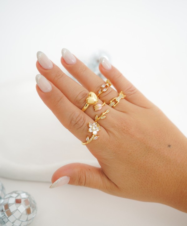 Anillo diamond petal