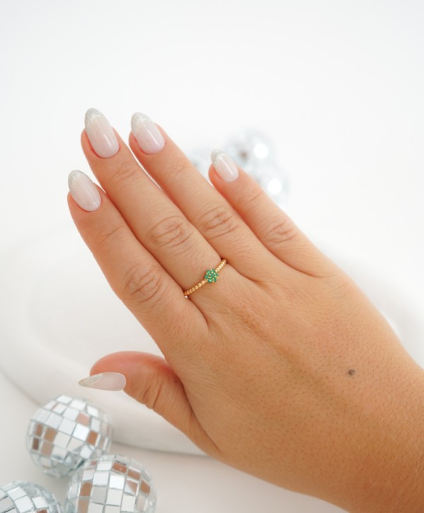 Anillo emerald bloom