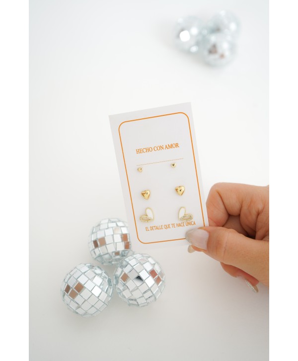 Set de aretes loving