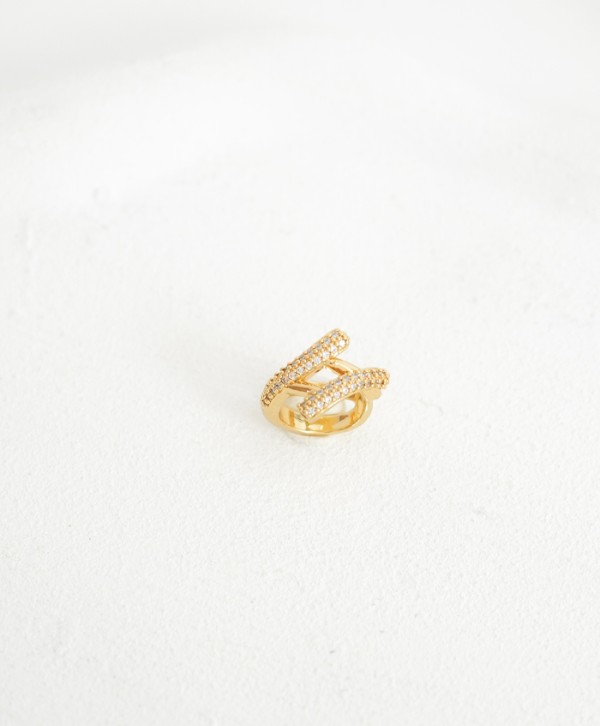 Earcuff doble circonado