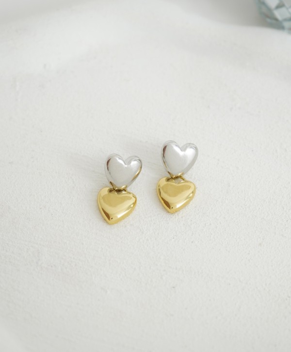 Aretes latido bicolor