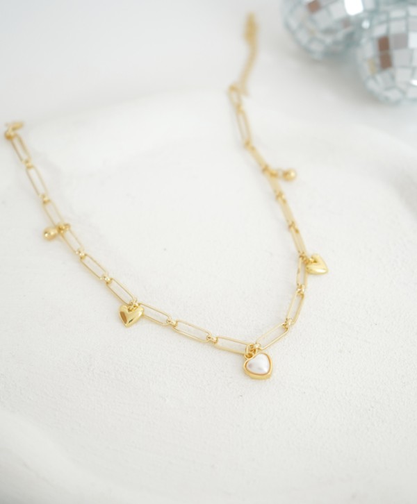 Tobillera amor perlado