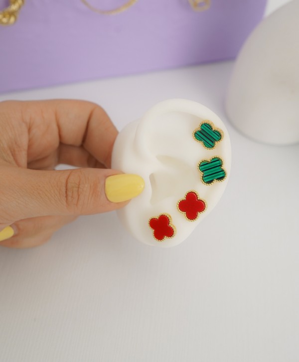 Aretes trébol goldie