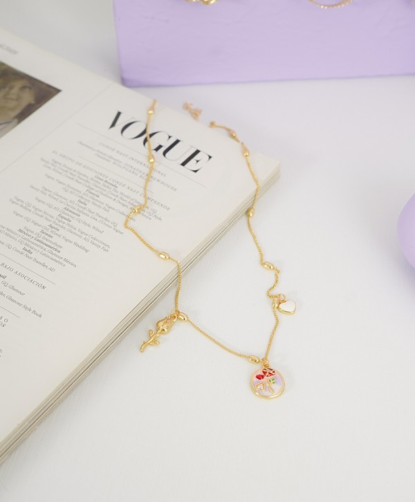Collar rose charm