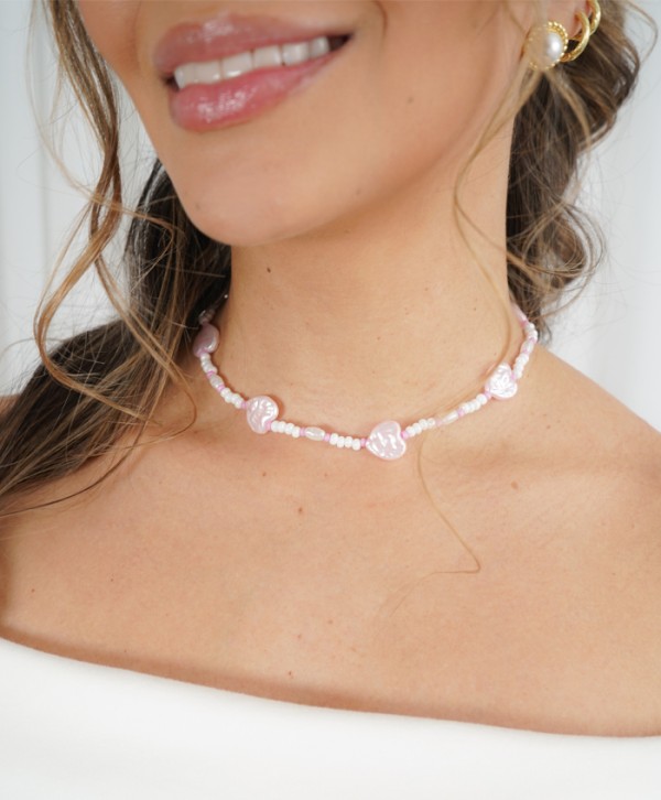 Choker amorcito rosa