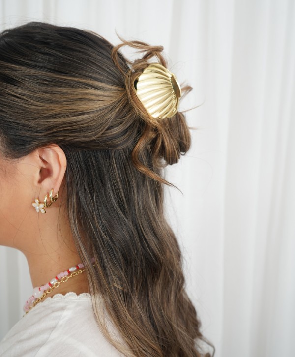 Hair clip golden shell