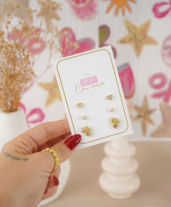 Set de aretes amor vital