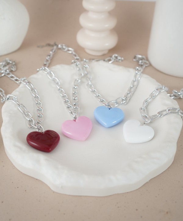 Collar amour plateados