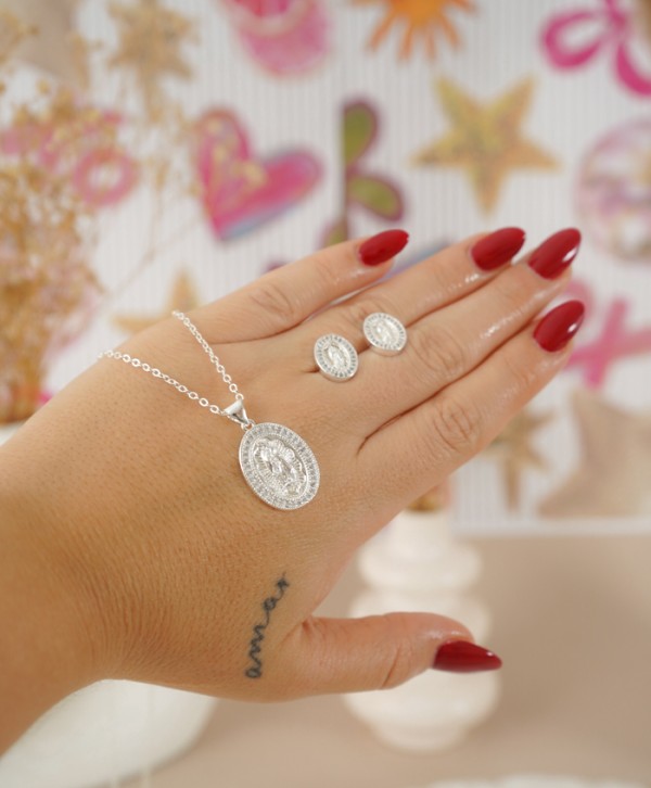 Set aretes y collar Guadalupe