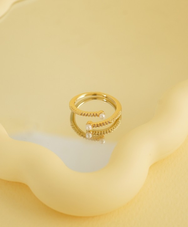 Anillo doble perla Anillo doble perla