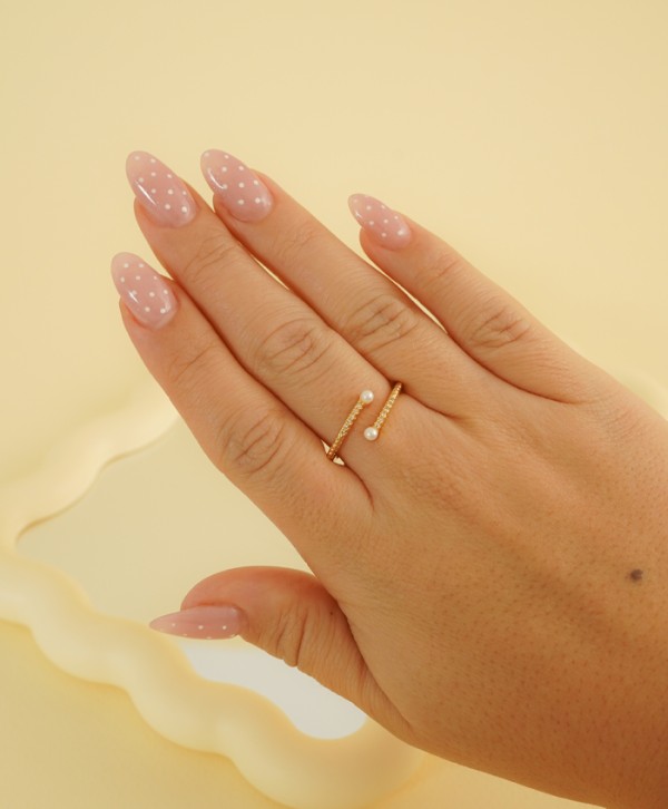 Anillo doble perla Anillo doble perla