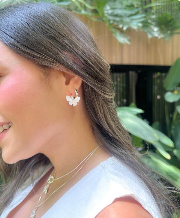 Aretes mariposa de cristal