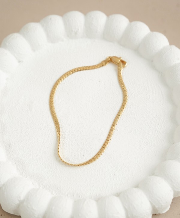 2.5mm herringbone weave bracelet, 18cm