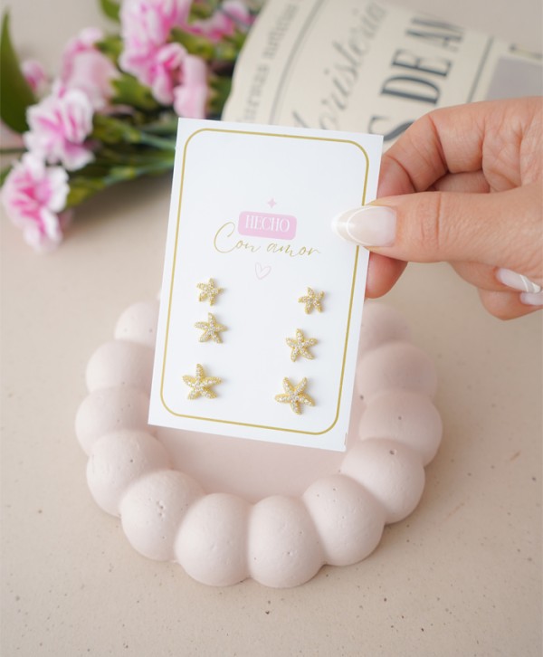 Set de aretes starfish