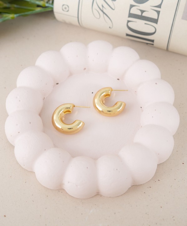 Aretes chunky gold
