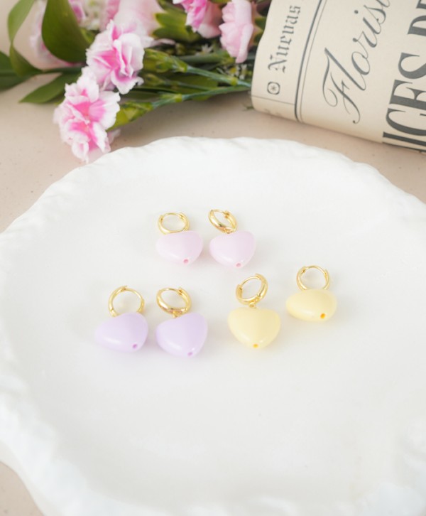 Aretes amor pastel