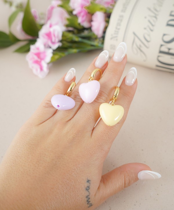 Aretes amor pastel