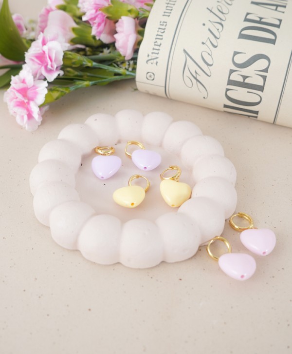 Aretes amor pastel