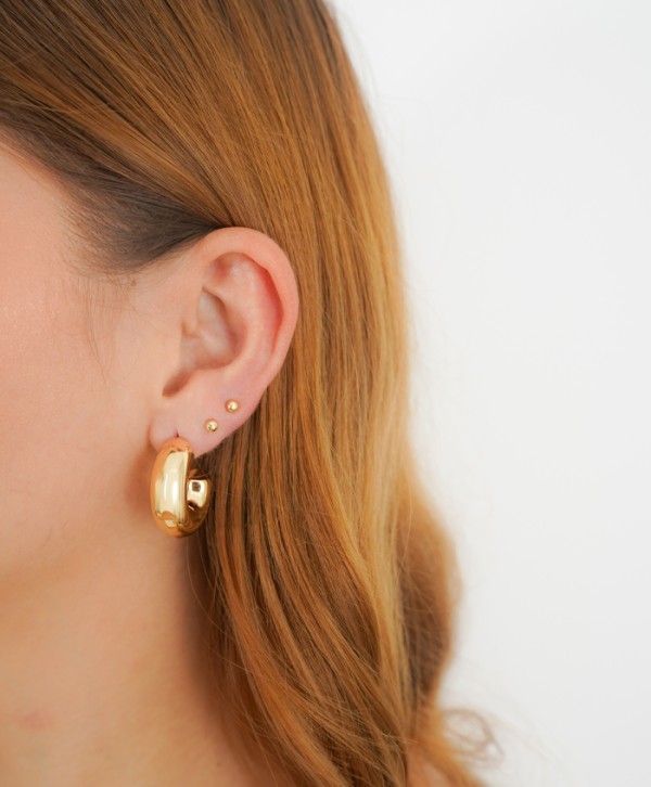 Aretes chunky gold