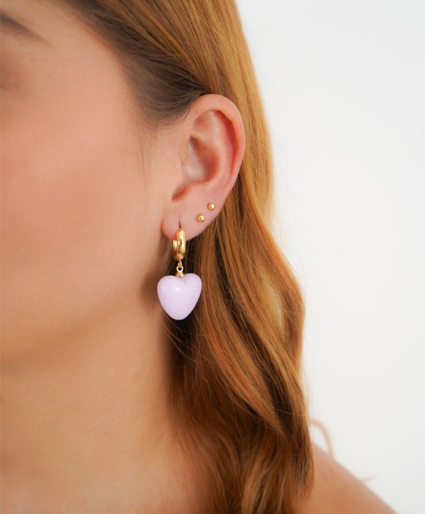 Aretes amor pastel