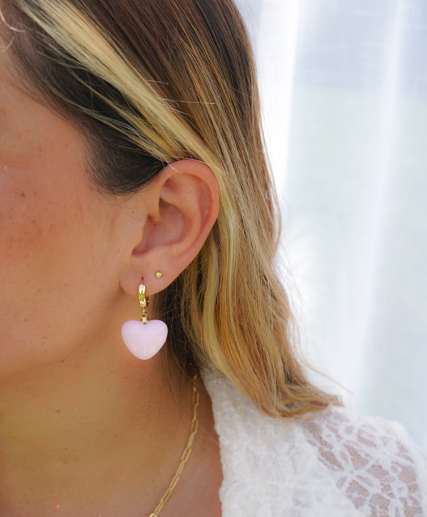 Aretes amor pastel