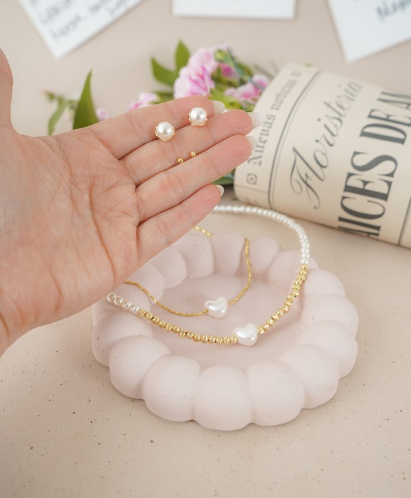 Set de aretes y collares perlamour