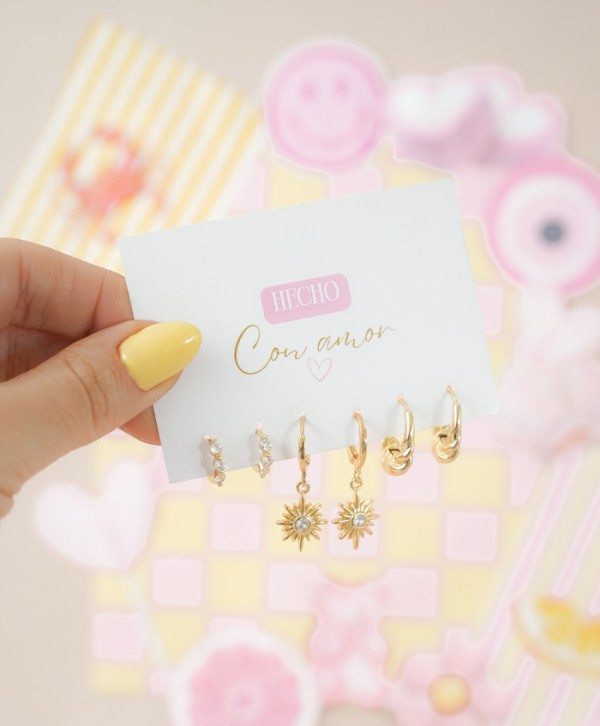 Set de aretes galaxia