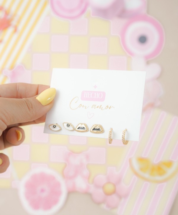 Set aretes glam kiss
