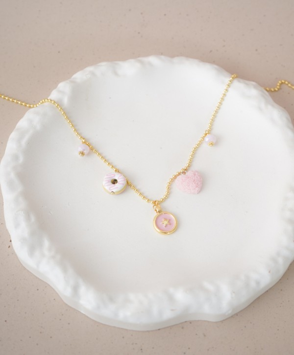 Collar corazón glaseado