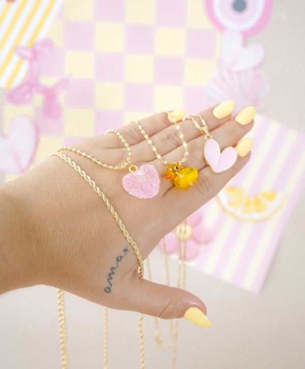 Collar corazón azucarado
