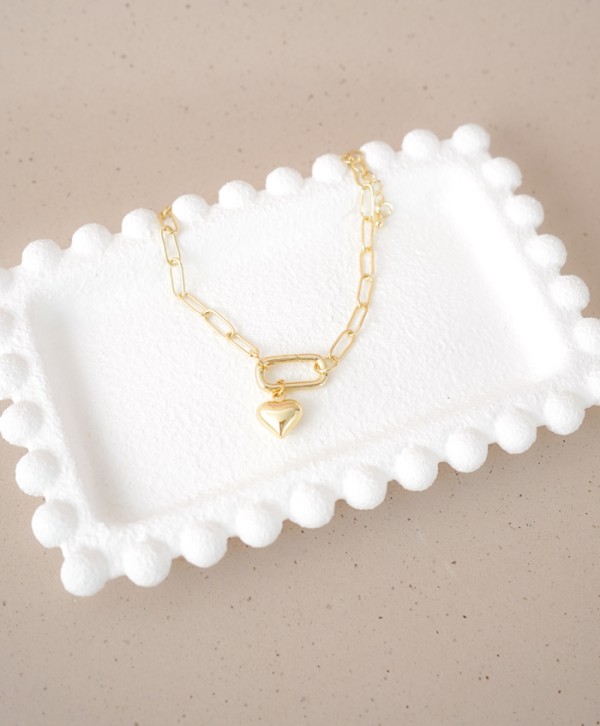 Tobillera heart clip