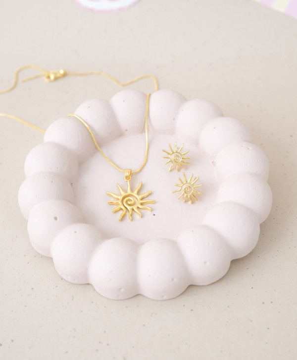 Set aretes y collar solsticio