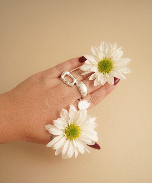 Anillo abstracto silueta