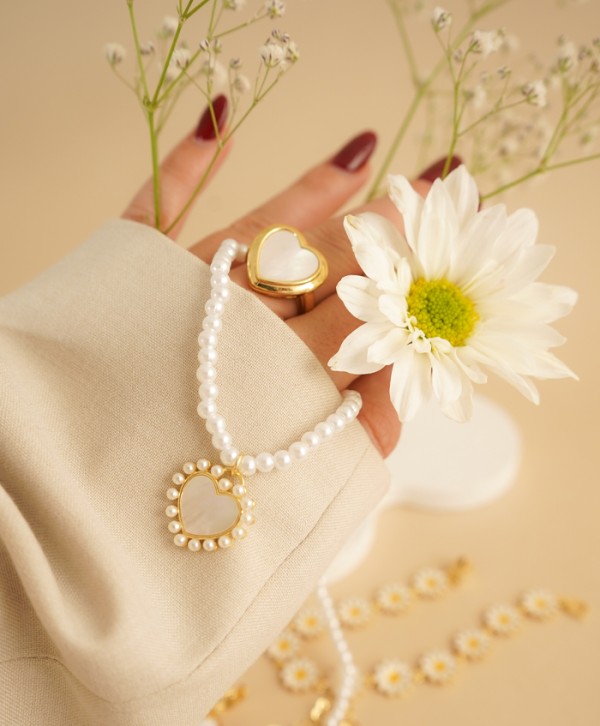 Choker amor nacarado