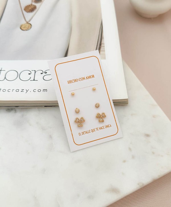 Set aretes lucky