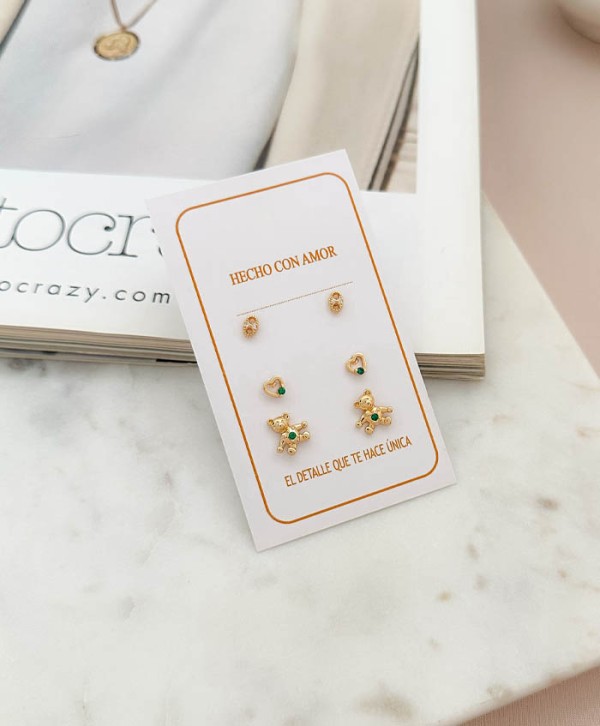 Set aretes teddy