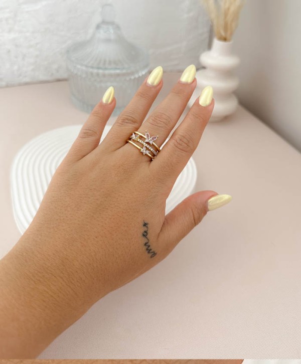 Anillo monarca rosa