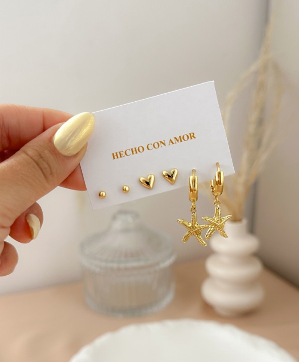 Set aretes amor estelar