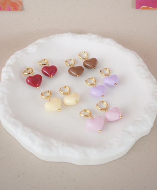 Aretes corazonada