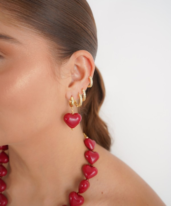 Aretes corazonada