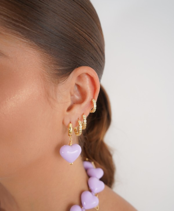 Aretes corazonada