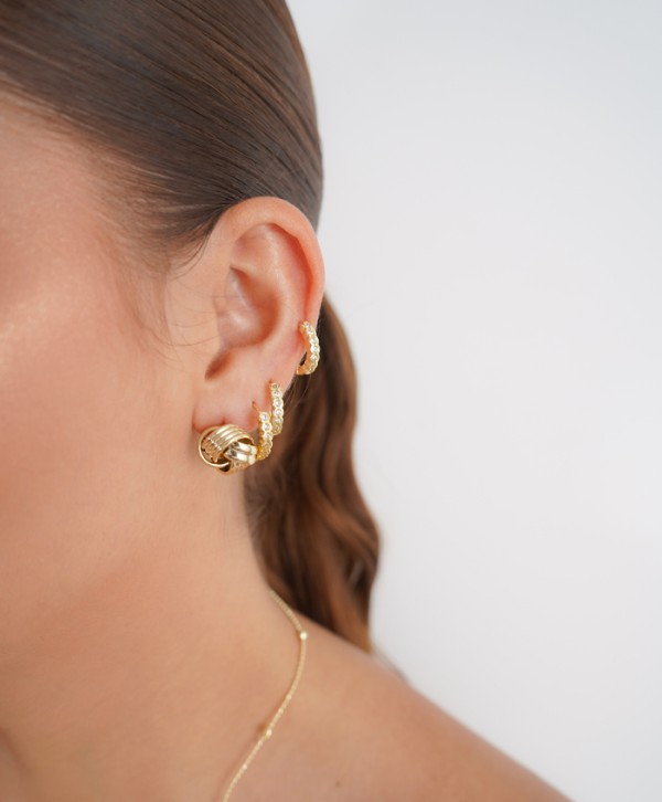 Aretes nudo gold