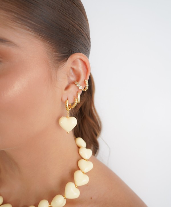 Aretes corazonada