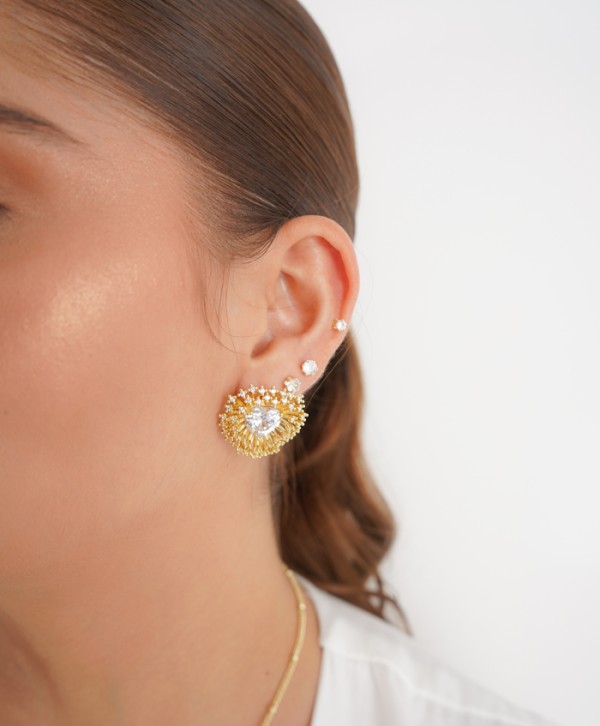 Aretes corazón supremo