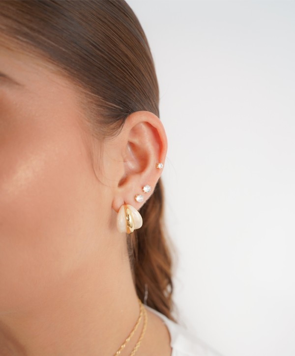 Aretes marfil