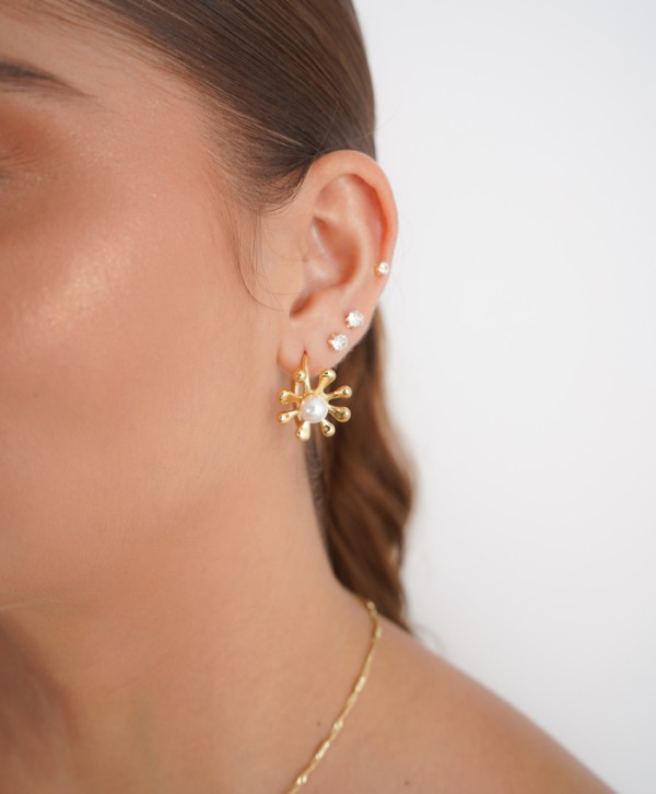 Aretes florecida