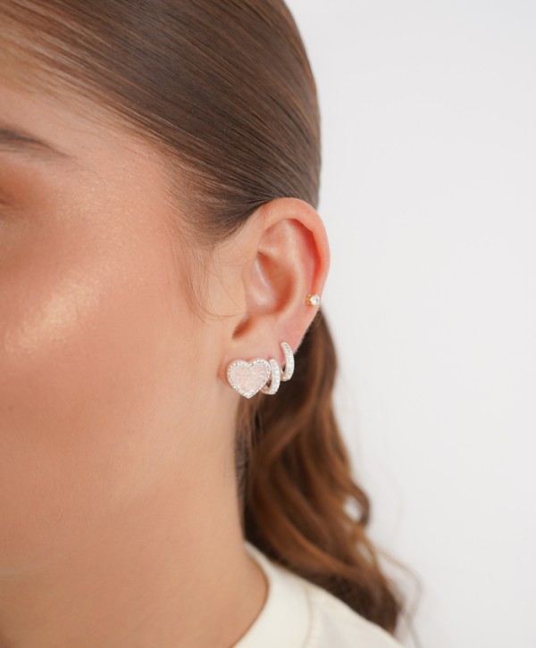 Aretes luz rosa